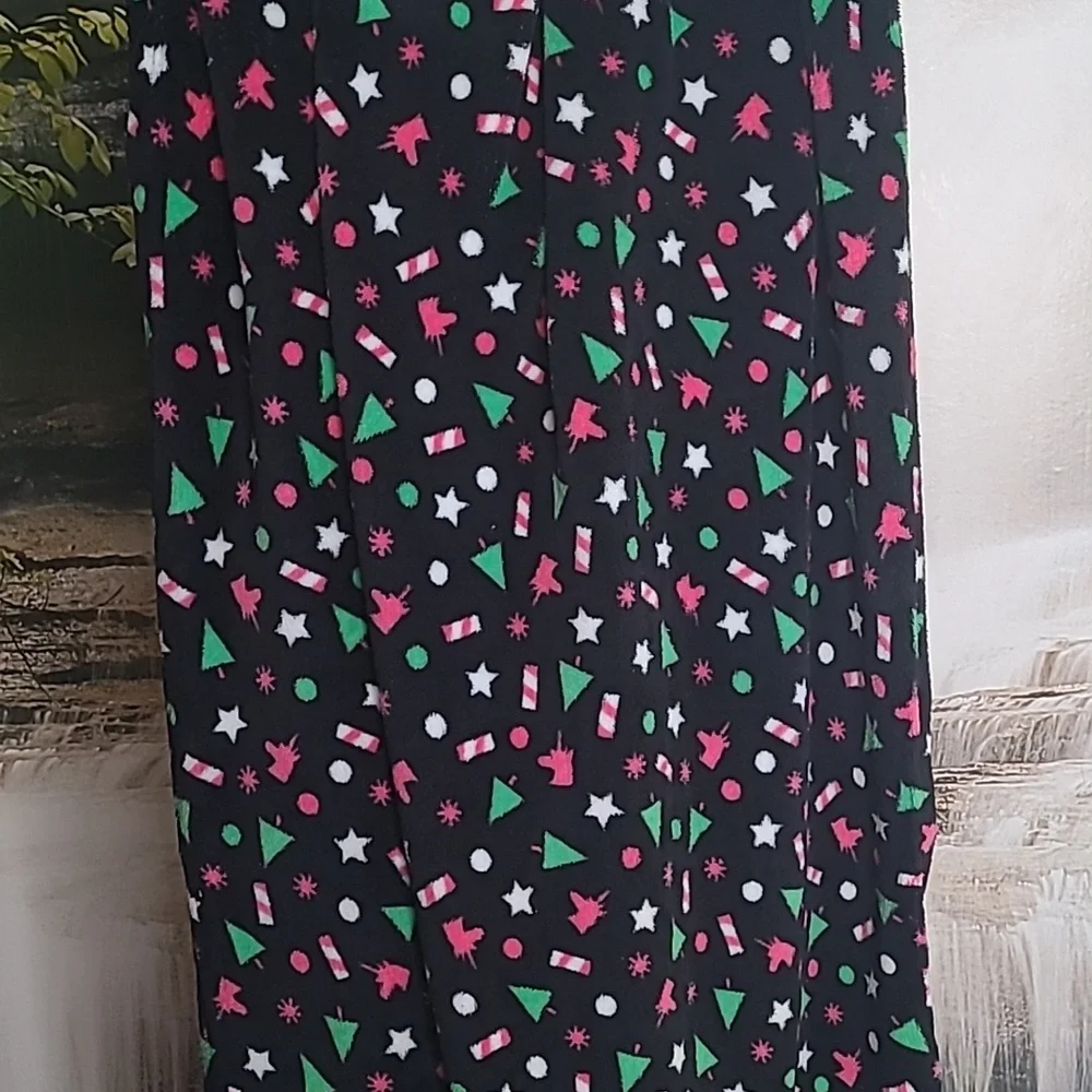 Holiday Home winter themed warm fuzzy black blanket bright unicorn candy canes